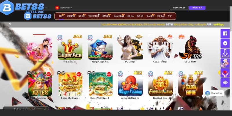 Thông tin về game slot BET88