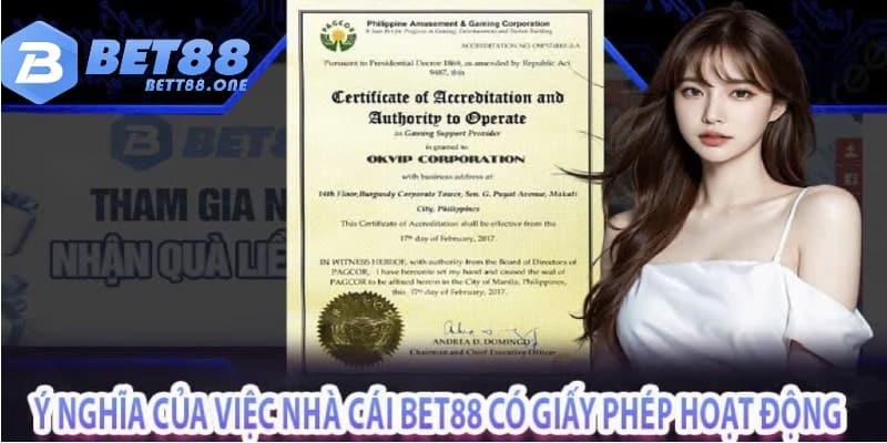 Nhà cái có giấy phép sẽ giúp bạn yên tâm hơn khi trải nghiệm